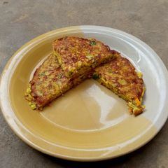 A picture of Grated plantain in eggs #plantainrecipecontest#.