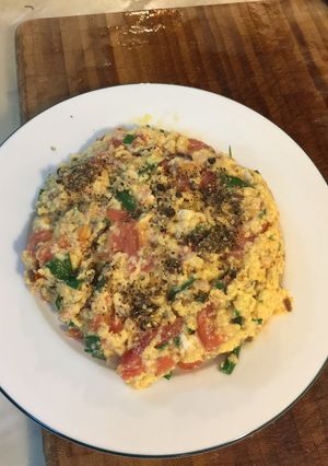 Hình của món Trứng kho cà chua.
