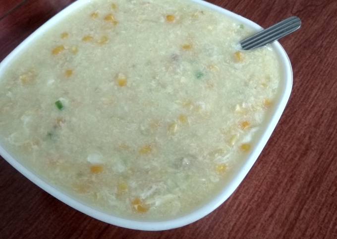 Resep Sup telur jagung sederhana g pake ribet Yang Lezat