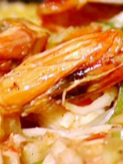 A picture of Sweet and sour king prawn stir-fry.