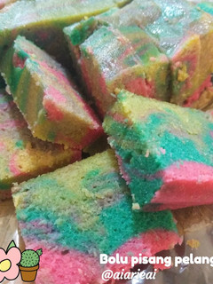 Foto resep Bolu Pisang Pelangi