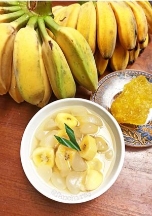 Foto resep Wedang Setup Pisang + Kolang kaling & Gula Batu