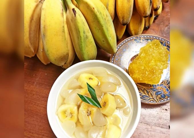 Wedang Setup Pisang + Kolang kaling & Gula Batu