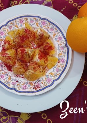 A picture of Mandarin Salad with Sumac.