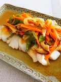 Cod with Sweet and Sour Vegetable Sauce
