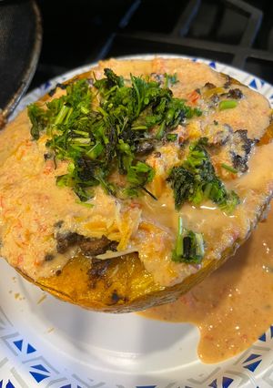 A picture of Stuffed squash.