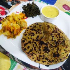 Green onions bajra paratha A picture of Green onions bajra paratha.