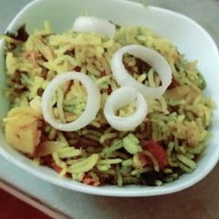 A picture of Colorful veg dum biriyani (biriyani contest).