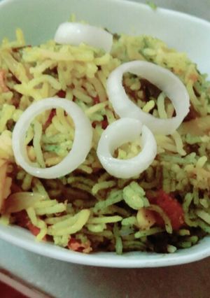 A picture of Colorful veg dum biriyani (biriyani contest).