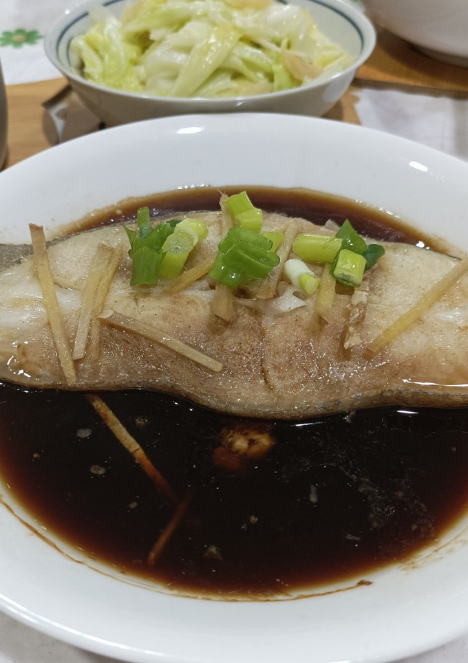 電鍋可樂蒸大比目魚 的食譜成品照片