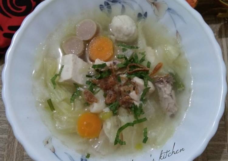 Sup Ayam Bening Campur