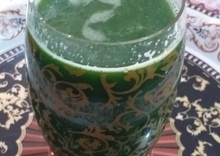 Simple Way to Make Homemade Kale and cucumber drink