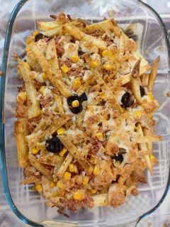 عکسی از دستور سیب زمینی پنیری لذیذ