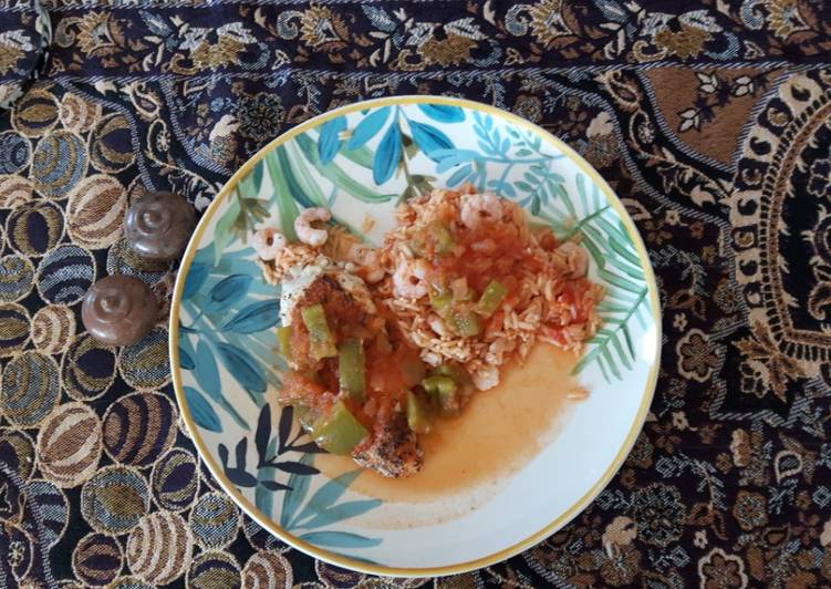 Jambalaya de poulet dietetique inspiré de cookidoo de  thermomix, revue par MARIE-THE