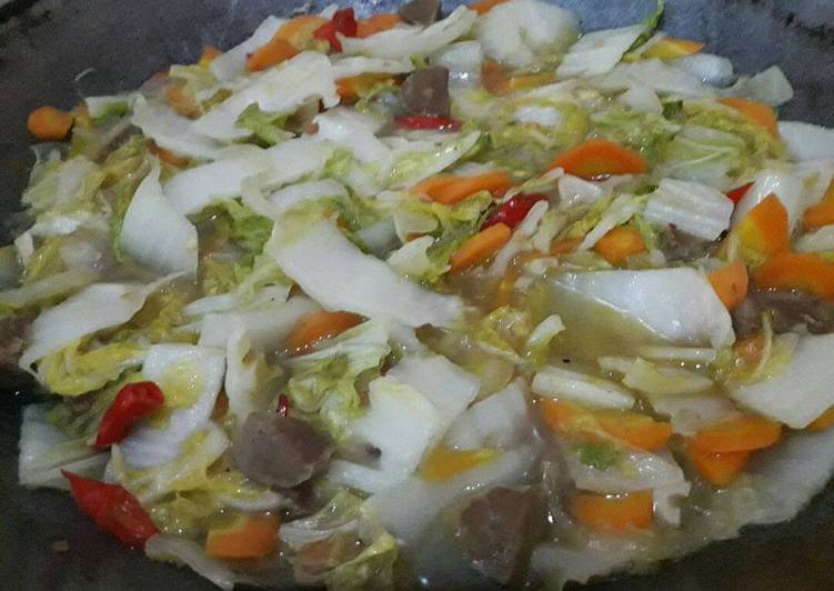 Proses Menyiapkan Capcay sederhana saus tiram 😋 yang Bisa Manjain Lidah