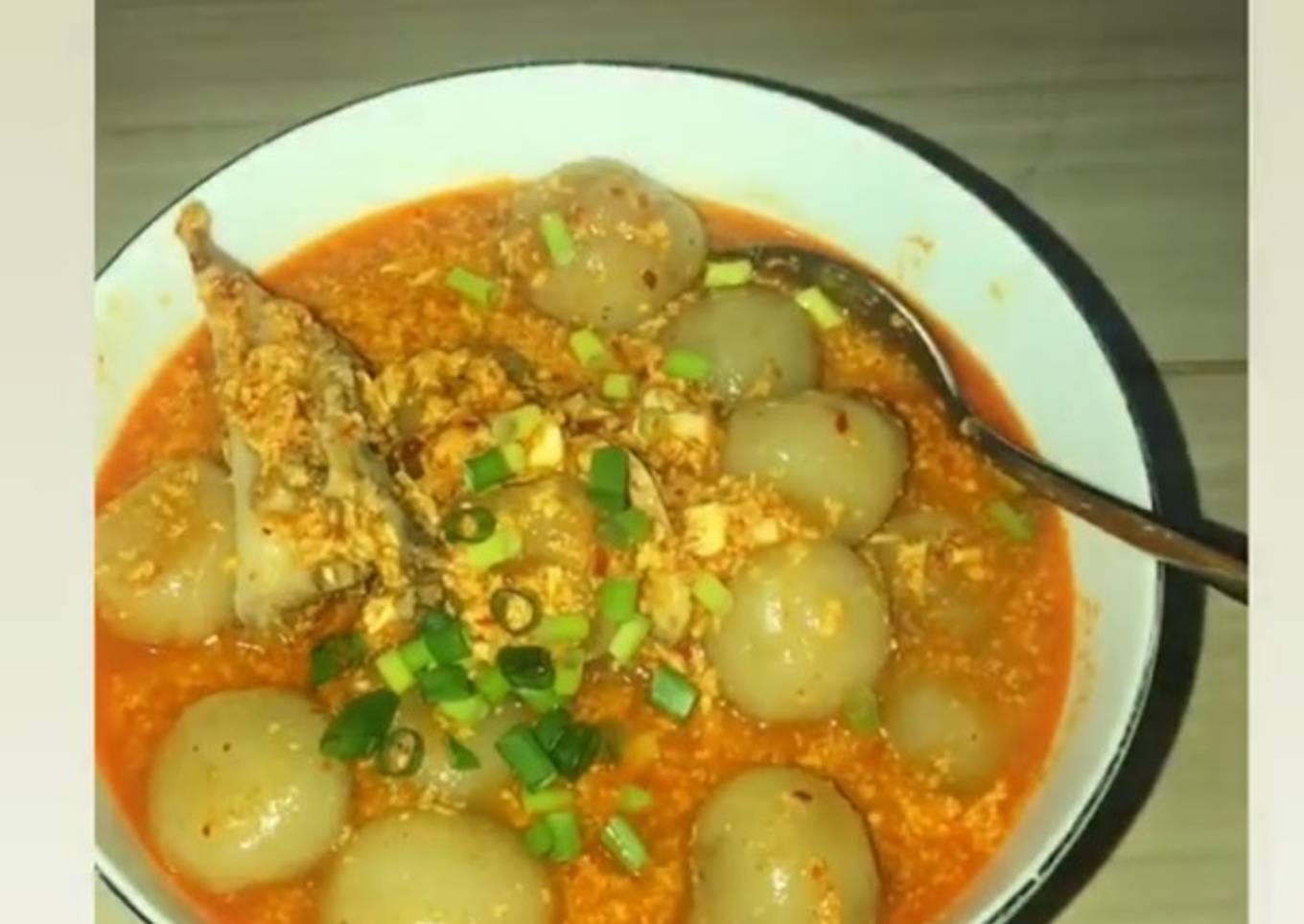 Seblak bakso aci magicom