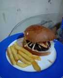 Hamburguesa norteamericana angus beef a la parrilla