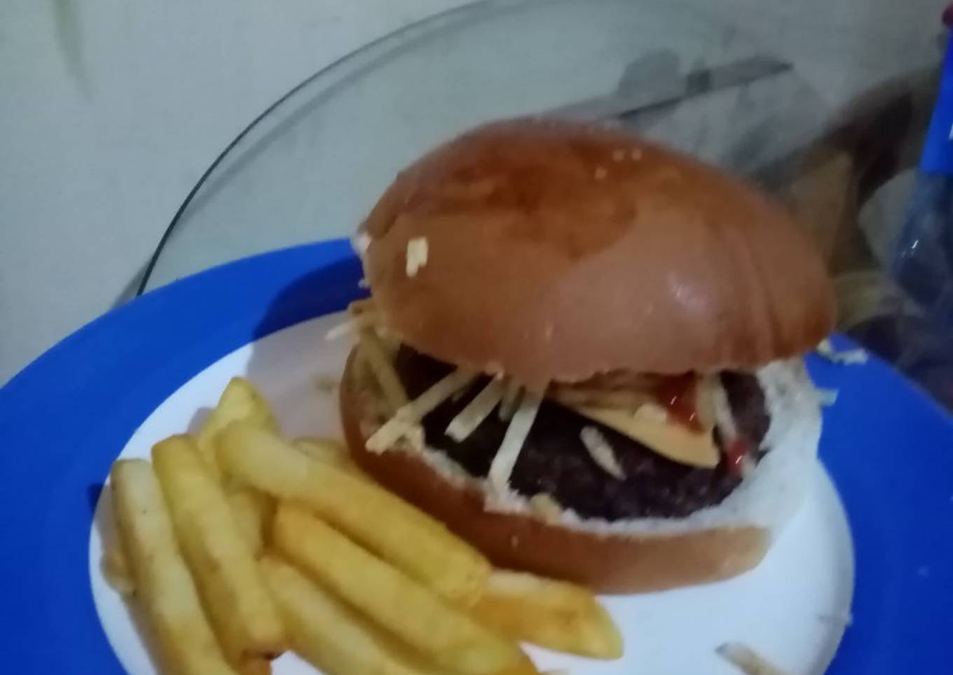Hamburguesa norteamericana angus beef a la parrilla