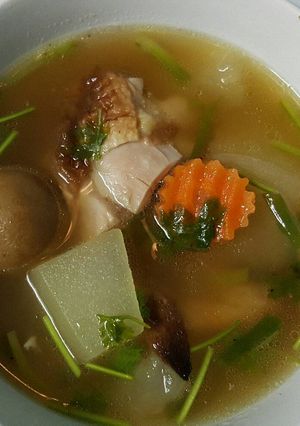 รูปของ ต้มฟักไก่ย่างมะนาวดอง