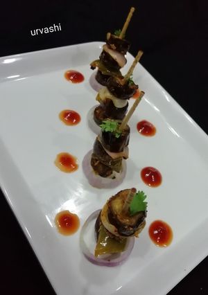 A picture of Brinjal tikka.