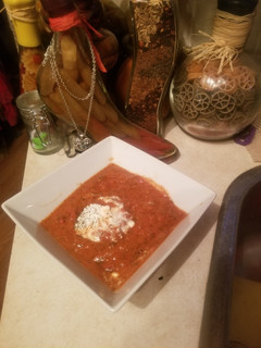 A picture of Wanted My Own Tomato Basil Soup.