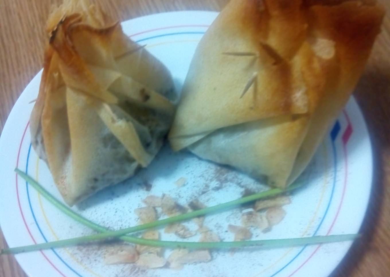 Paquetitos de carne picada y berenjena
