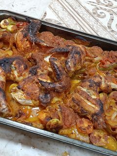صورة لوصفة صينية دجاج مع خضار في الفرن