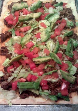 A picture of Taco Pizza.