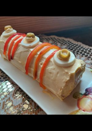 Una foto de Arrollado de atún, suculento y delicioso