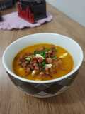 Caldo de Cabotiá com linguiça de frango defumada