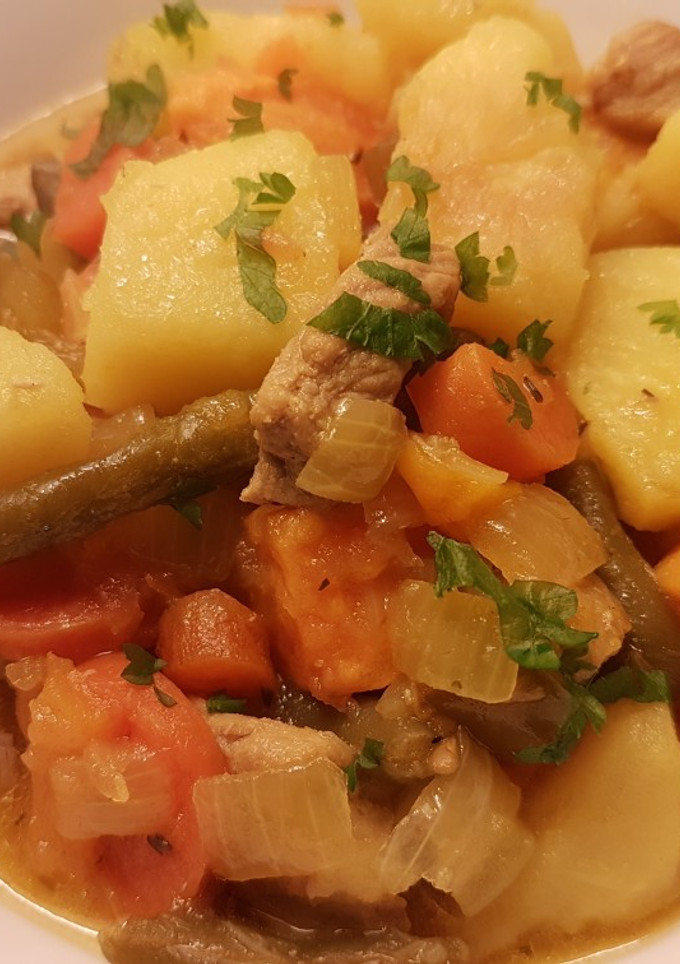 Una foto de Carne con Papas