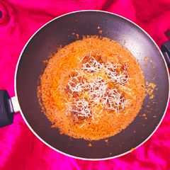 A picture of Stuffed tomato curry.