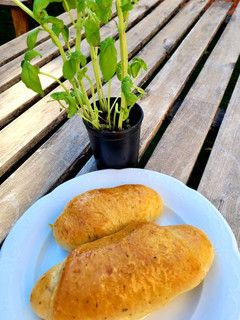 A picture of Basil Milk Bread.