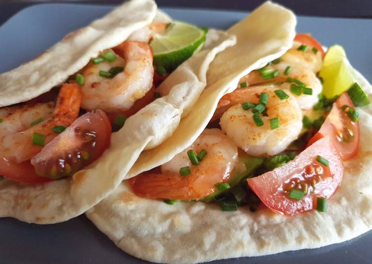 Fajitas con Avocado 🥑e Gamberi 🦐