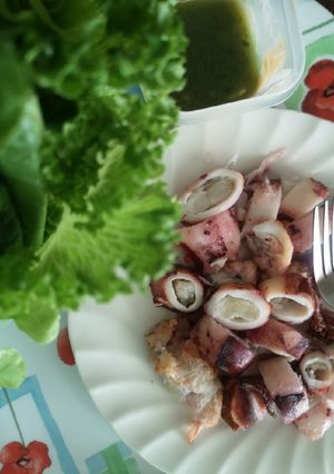 รูปของ ปลาหมึกไข่ ทอดในหม้อ air fryer​