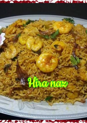 A picture of Prawns biryani.