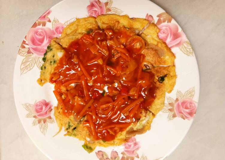 Resep Telur Fuyunghai ala kadarnya 😂 | Rahasia Menyiapkan Telur Fuyunghai ala kadarnya 😂 yang Menggugah Selera