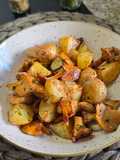 Patatas con setas en airfryer