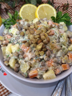 عکسی از دستور سالاد عدس 😋