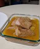 Chuletas de Cerdo bañadas en Jugo de Naranjas