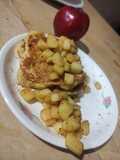 Pan francés con manzana asada