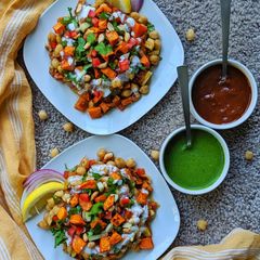 A picture of Sweet Potato Chana Chaat.