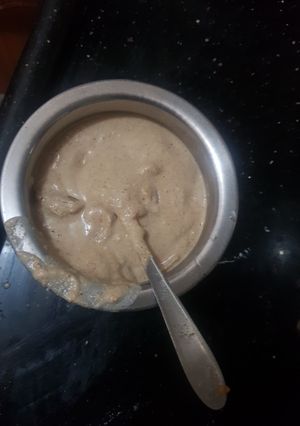 A picture of Chenikkaya pachadi.