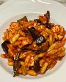 Cavatelli alla norma veloci con le melanzane fritte ad aria