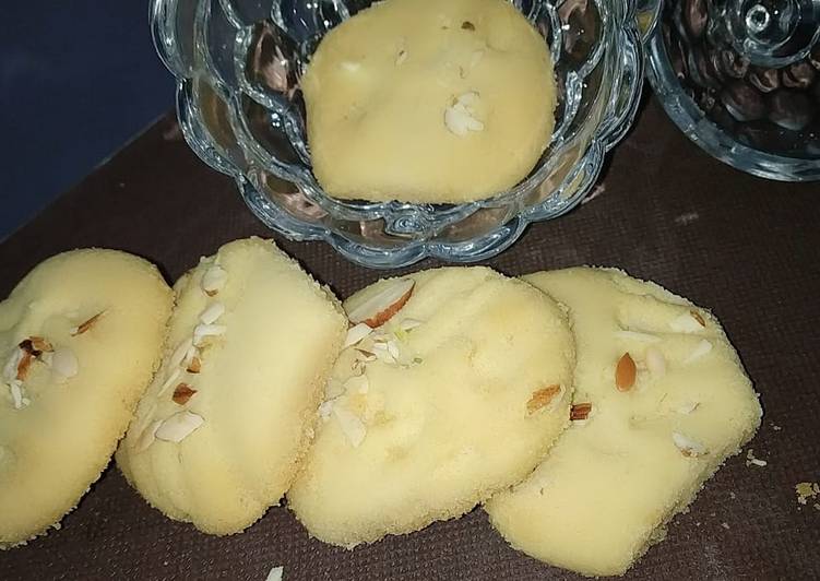 Recipe of Quick Almond pista biscuit