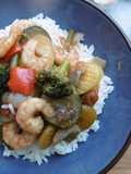 Stir – Fry Shrimps & Veggies with Rice (Laxanika me Garides kai Ryzi)