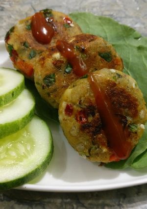 A picture of Millet cutlet.
