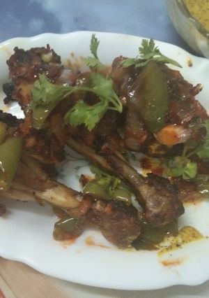 A picture of Air fryer chicken drumstick.