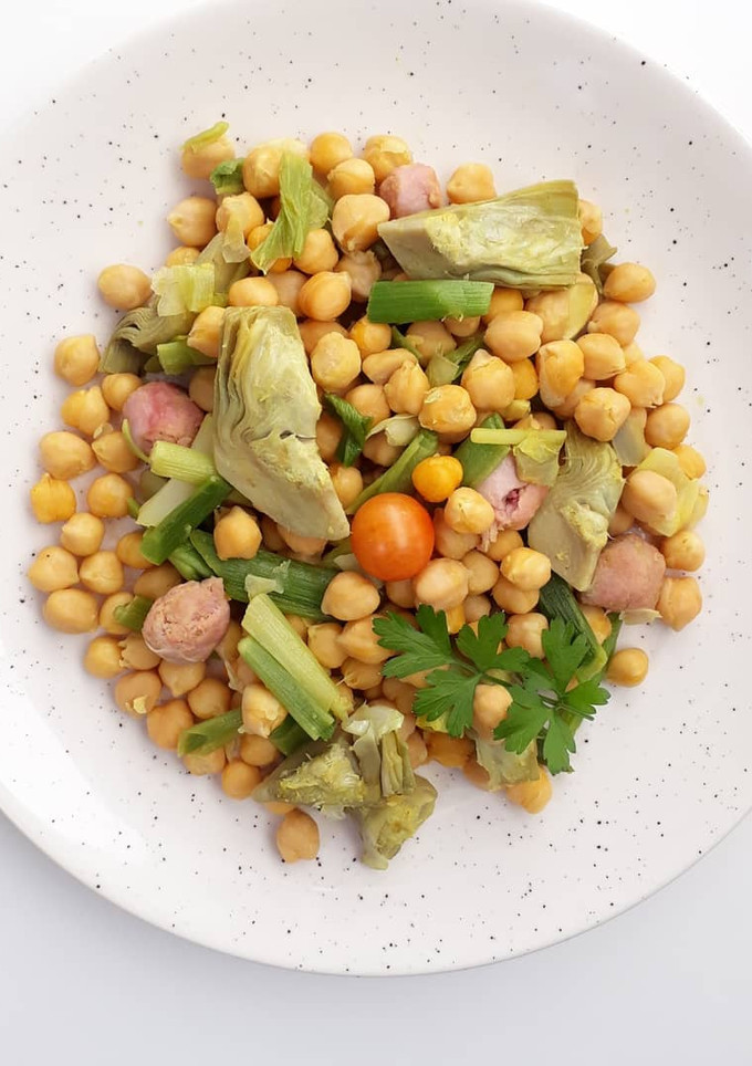 Una foto de Garbanzos salteados