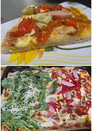 Una foto de Pizza batida express (sin levadura)🍕🍕🍕🍕